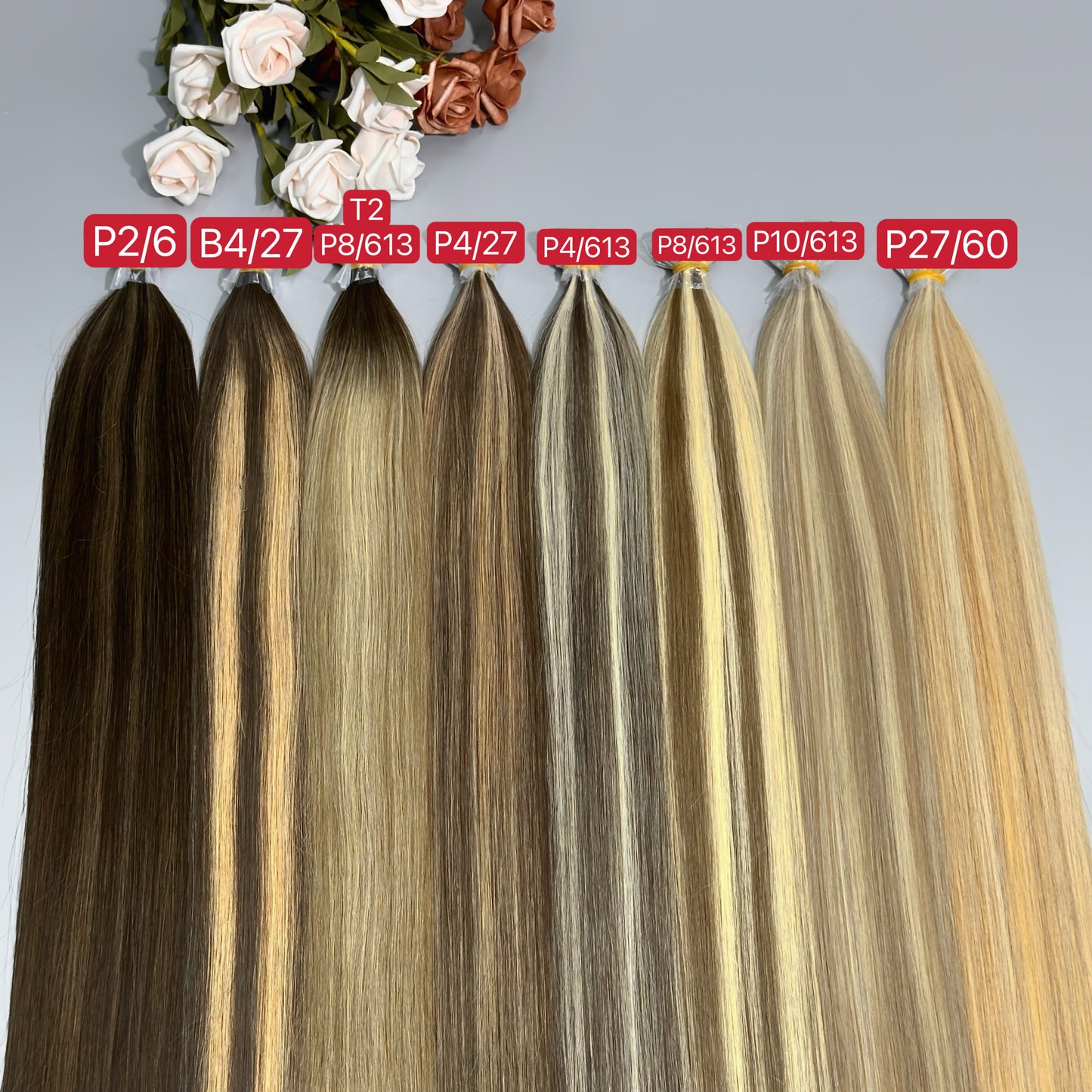 Flat keratin hair extension